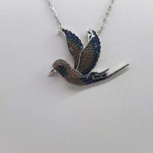 925 Sterling Silver Bird Design Necklace